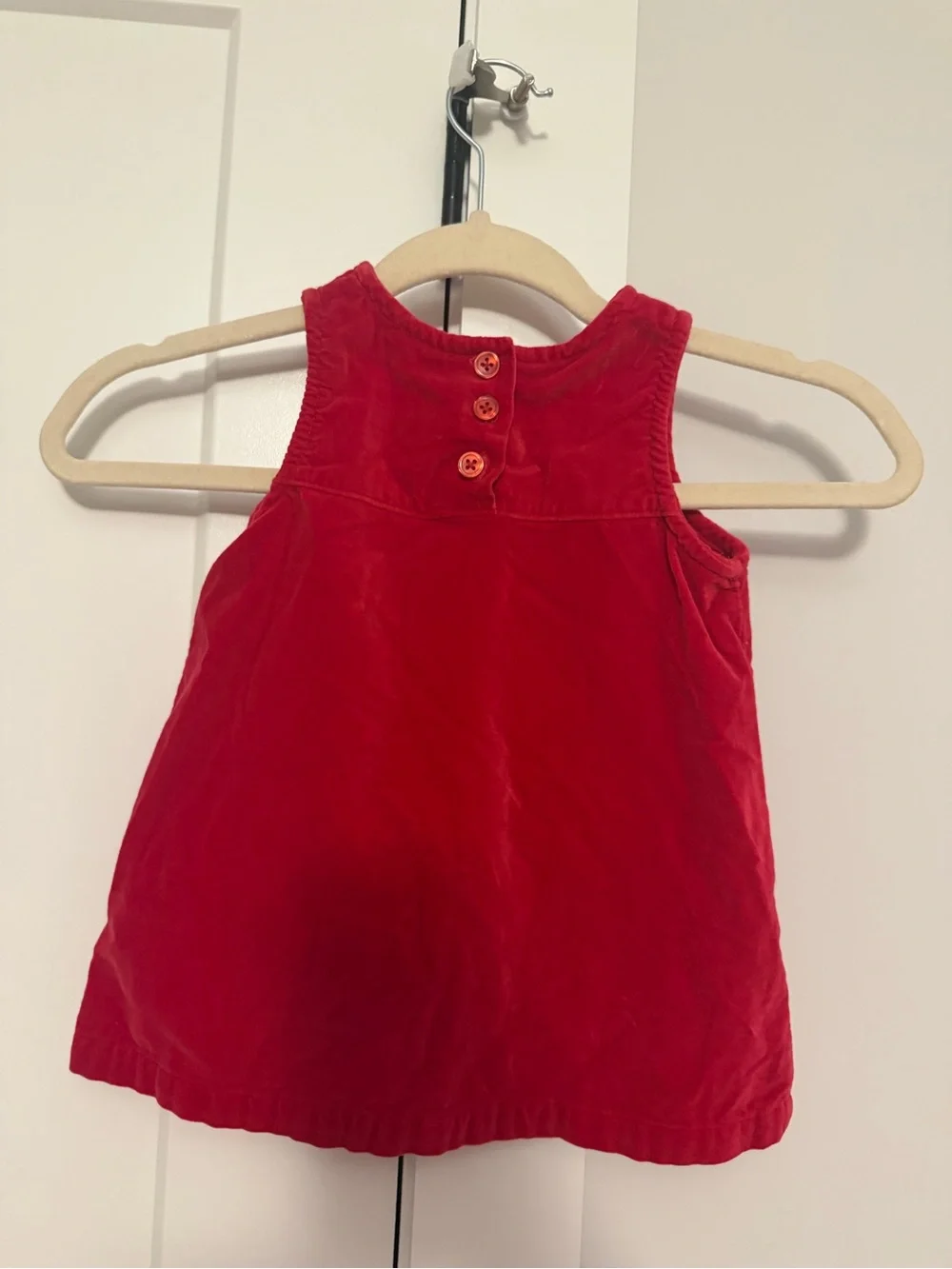 Old Navy Red Velvet Tank Dress for Girls Sleeveless A-Line corduroy vintage Y2K